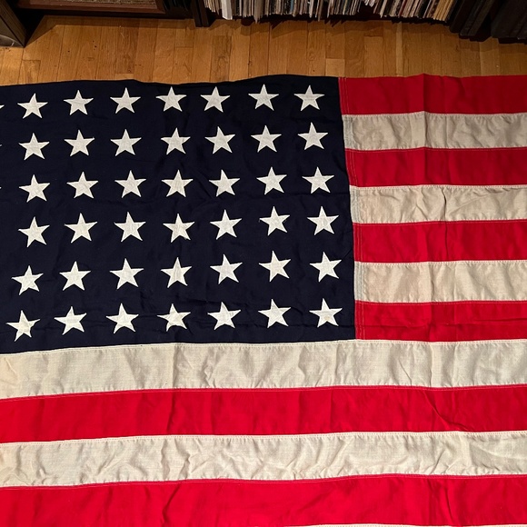 Antique 48 Star Wool American Flag - Picture 1 of 3